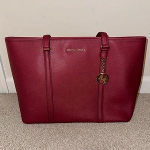 Michael Kors burgundy tote